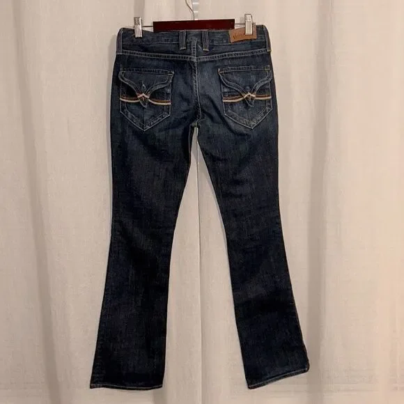 Lucky Brand 2/26 Lola Boot Cut Dark Wash Embroidered Back Pockets Jeans - Picture 5 of 17